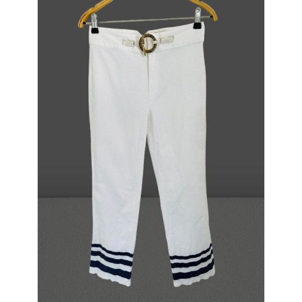 Ralph Lauren Black Label White Nautical Pants Made in Italy Size 2